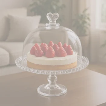 کیک خوری پایه دار طرح قلب