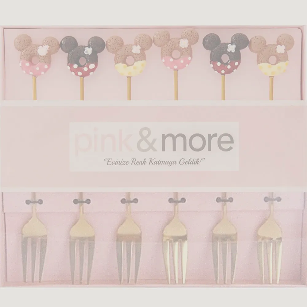قاشق و چنگال Arow سری pink & more طرح دونات خرسی قاشق و چنگال Arow سری pink & more طرح دونات خرسی