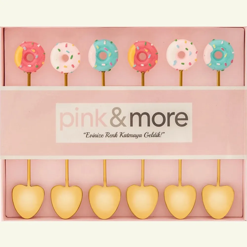 قاشق و چنگال Arow سری pink & more طرح دونات قاشق و چنگال Arow سری pink & more طرح دونات
